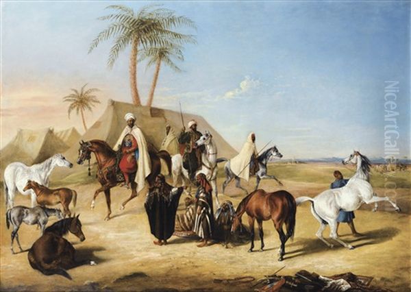 Campement Dans Le Desert Oil Painting by George Henry Laporte