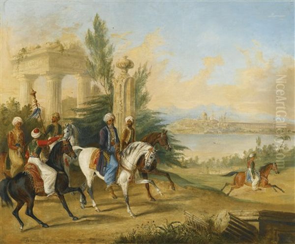 Noblemen Before Constantinople Oil Painting by George Henry Laporte