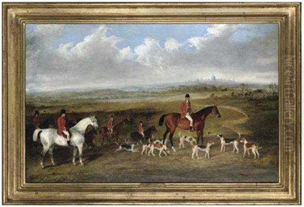 Lord Granville, Master Of The Royal Buckhounds, With Charles Davis, Huntsman, And Whips R. Bartlett And Harry King Oil Painting by George Henry Laporte