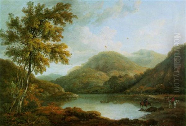 A View Of Elterwater, Westmoreland Oil Painting by John Laporte