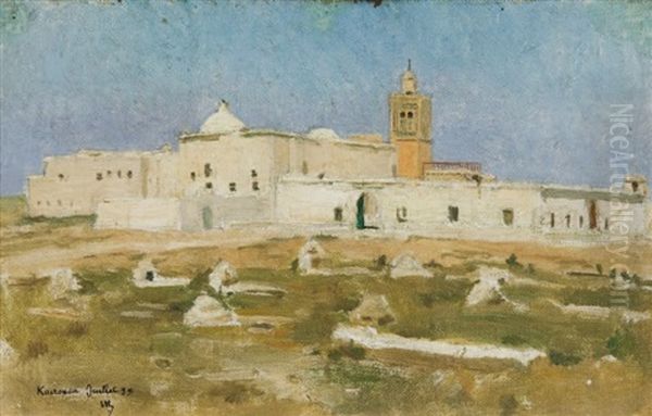 Mosquee A Kairouan Oil Painting by William Lappara