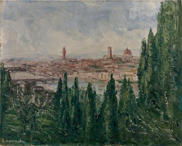 Vue De Florence Oil Painting by Pierre Laprade