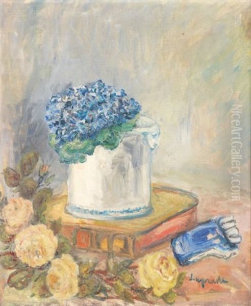 Hortensias Oil Painting by Pierre Laprade