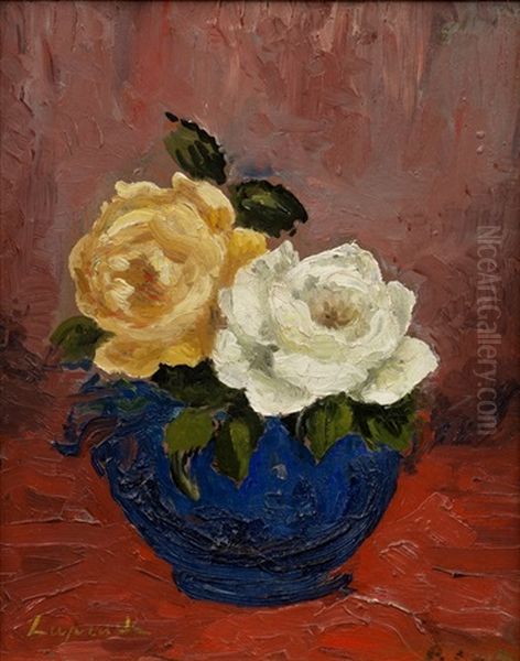 Rose Oil Painting by Pierre Laprade