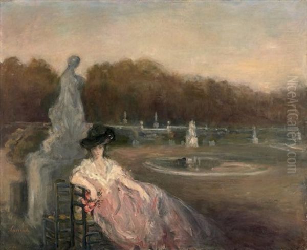 Femme Dans Un Parc Oil Painting by Pierre Laprade