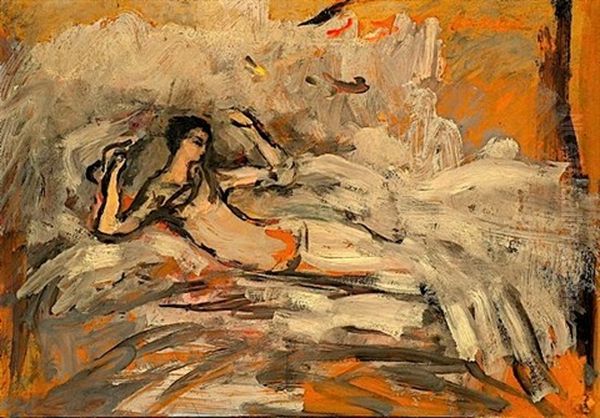 Femme Dans Un Sofa Esquisse Oil Painting by Pierre Laprade