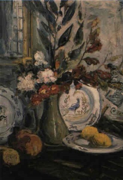 Nature Morte Au Bouquet Oil Painting by Pierre Laprade