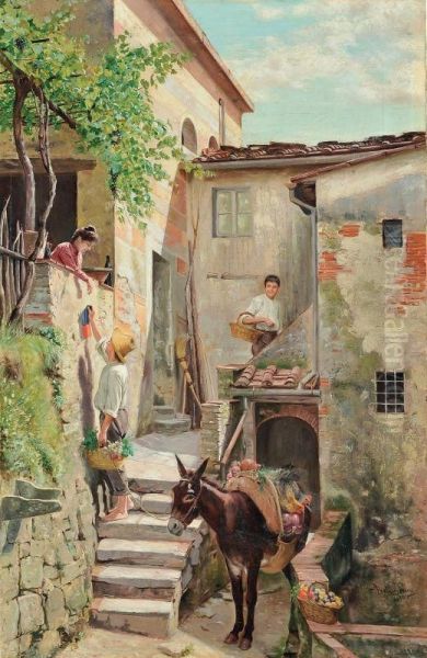 Vita In Campagna Oil Painting by Adolfo Belimbau