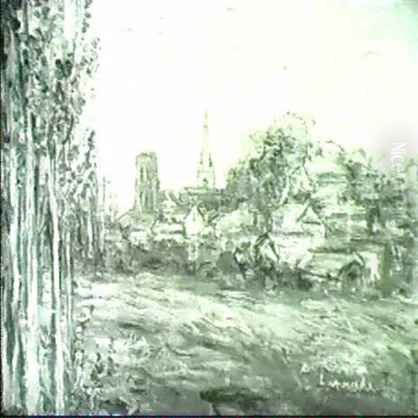 L'eglise De Guingamp Oil Painting by Pierre Laprade