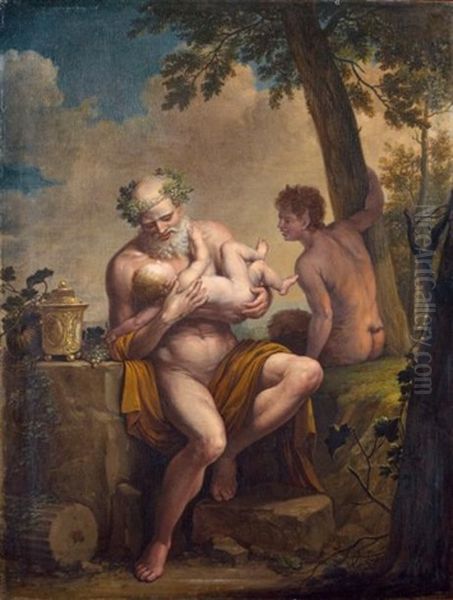 L'enfance De Bacchus Oil Painting by Willem Joseph Laquy