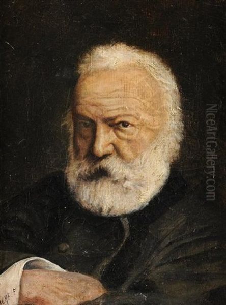 Portrait De Victor Hugo Oil Painting by Francois-Raoul Larche