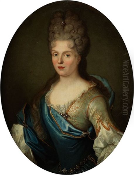 Bildnis Der Margarite Le Fevre De Caumartin Oil Painting by Nicolas de Largilliere