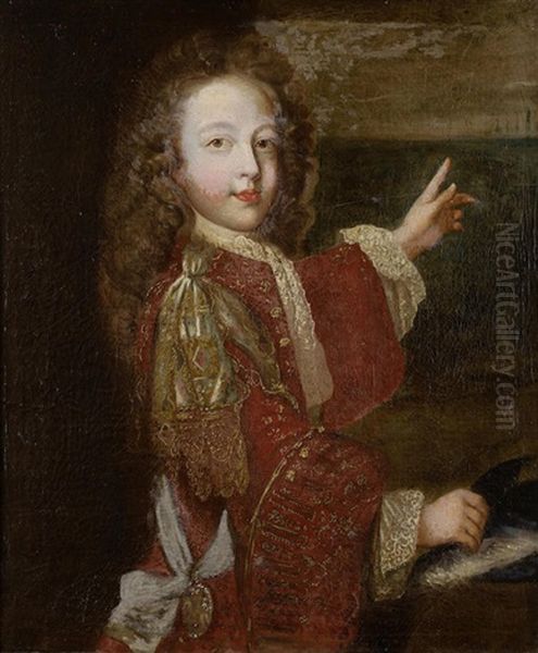 Portrait Of James Francis Edward Stuart, 'the Old Pretender' Oil Painting by Nicolas de Largilliere