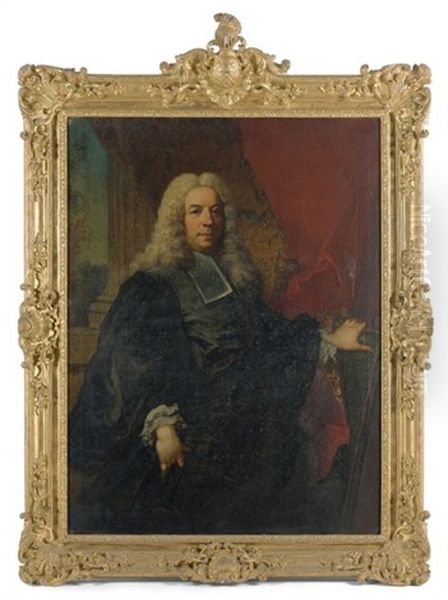 Portrait De Gentilhomme A Perruque Et Robe De Magistrat Oil Painting by Nicolas de Largilliere