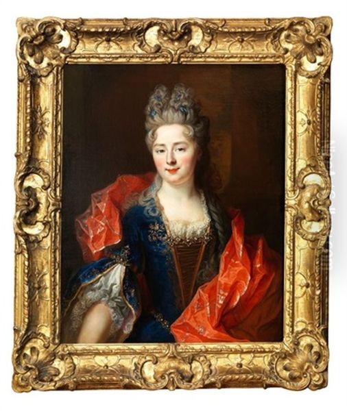 Portrait De Femme Oil Painting by Nicolas de Largilliere