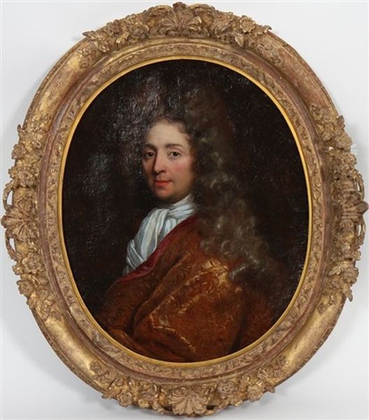 Portrait D'homme Louis Xiv Oil Painting by Nicolas de Largilliere