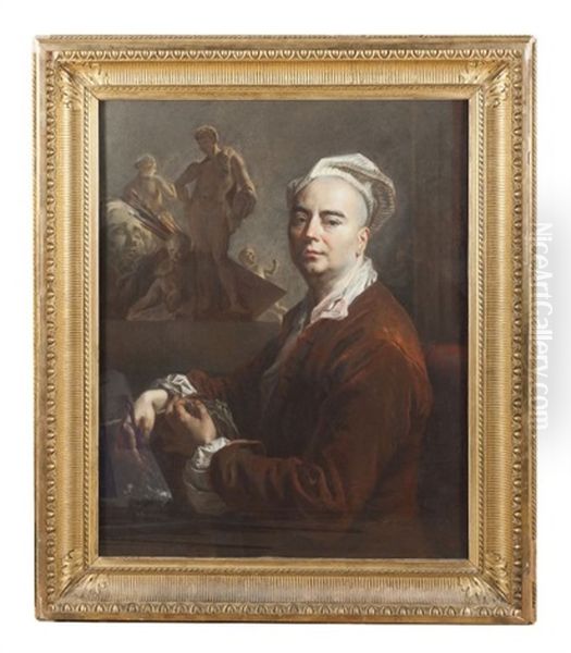 Autoportrait En Tenue D'atelier Oil Painting by Nicolas de Largilliere