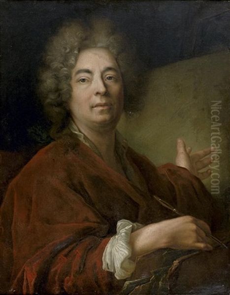 Autoportrait De L'artiste Oil Painting by Nicolas de Largilliere