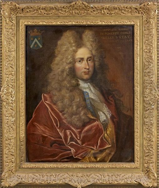 Portrait D'auguste-robert De Pomereu, President Au Grand Conseil, Conseiller D'etat Oil Painting by Nicolas de Largilliere