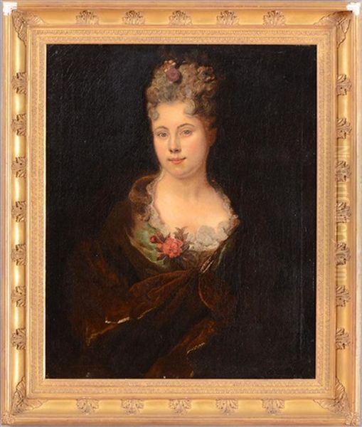 Portrait Of A Lady Oil Painting by Nicolas de Largilliere