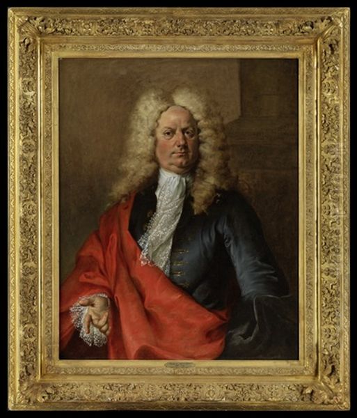 Portrat Eines Edelmannes Oil Painting by Nicolas de Largilliere