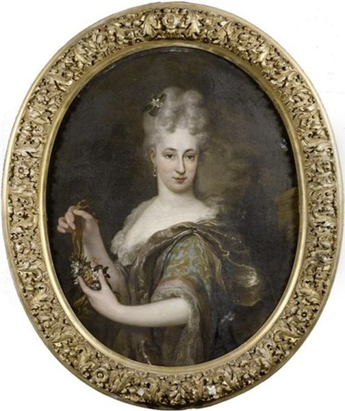 Portrait Einer Adeligen Dame Aus Dem Geschlecht Der Van Brienen Oil Painting by Nicolas de Largilliere