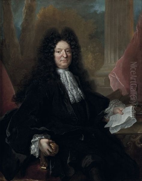 Portrait D'un Magistrat Oil Painting by Nicolas de Largilliere