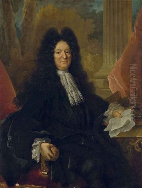 Portrait D'un Magistrat Oil Painting by Nicolas de Largilliere