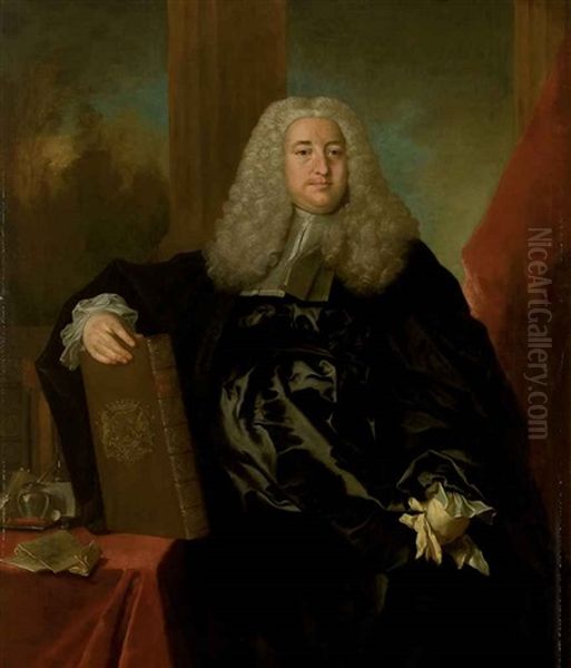 Portrait (hierosme D'argouges De Ranes, Conseiller Du Roi Et Maitre Des Requetes?) Oil Painting by Nicolas de Largilliere