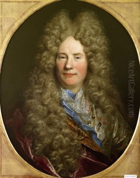 Portrait D'un Gentilhomme Oil Painting by Nicolas de Largilliere