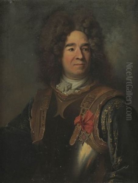 Portrait (jean-thomas, Comte De Berulle, Lieutenant General Des Armees Du Roi?) Oil Painting by Nicolas de Largilliere