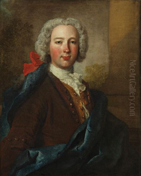 Portrait De Palizot D'harcourt Oil Painting by Nicolas de Largilliere