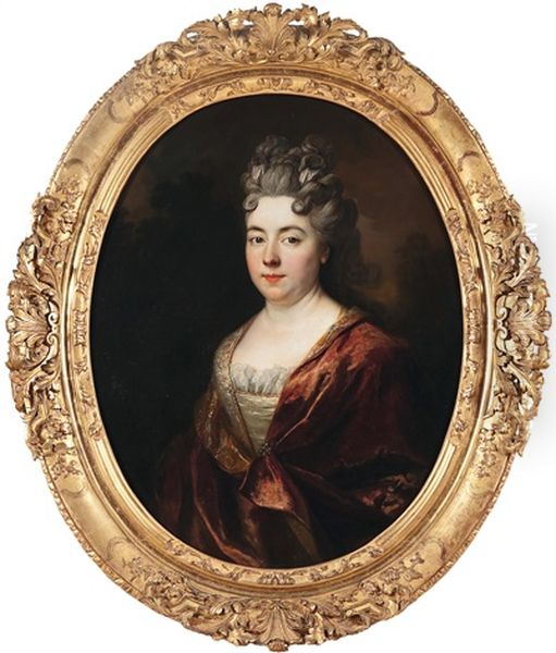 Bildnis Der Marie Anne Mancini, Herzogin Von Bouillon Oil Painting by Nicolas de Largilliere