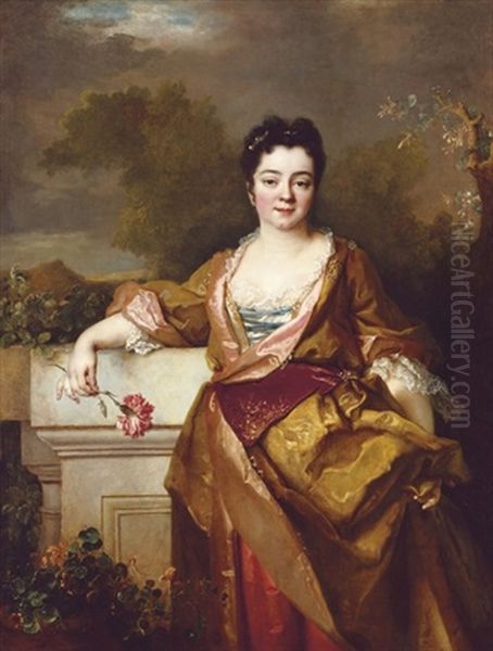 Portrait Of A Lady Oil Painting by Nicolas de Largilliere