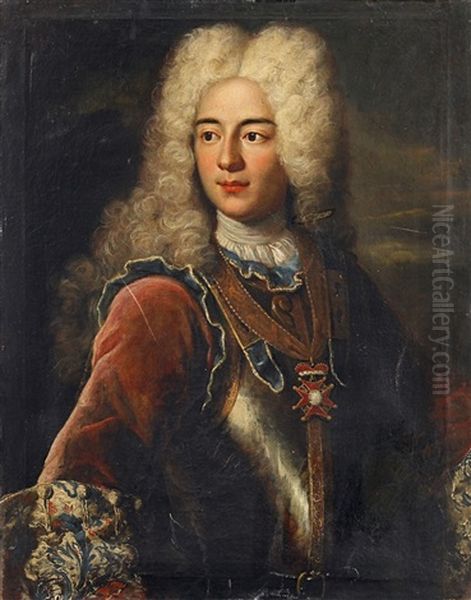 Bildnis Rudolf Emmanuel Von Frisching, Freiherr Von Rumligen Oil Painting by Nicolas de Largilliere