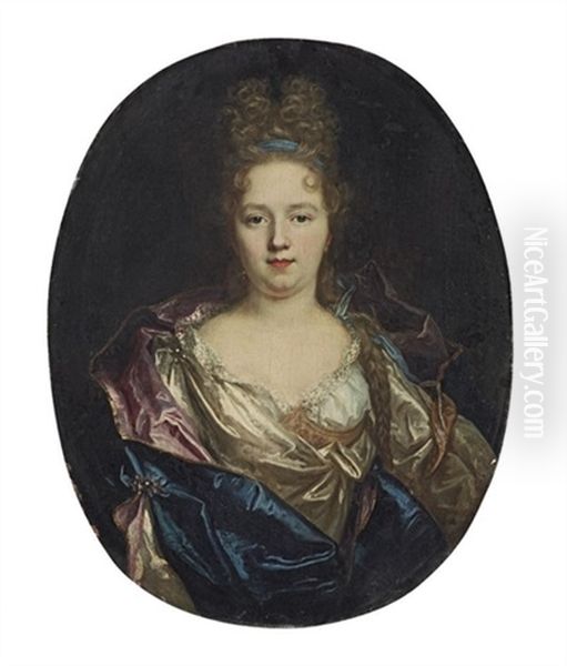 Portrait Of A Lady Oil Painting by Nicolas de Largilliere