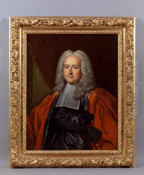 Portrait Presume De Louis-maximilien Titonprocureur Du Roi Oil Painting by Nicolas de Largilliere