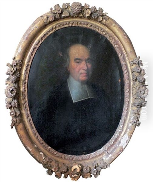 Portrait De L'abbe Bonnet Oil Painting by Nicolas de Largilliere