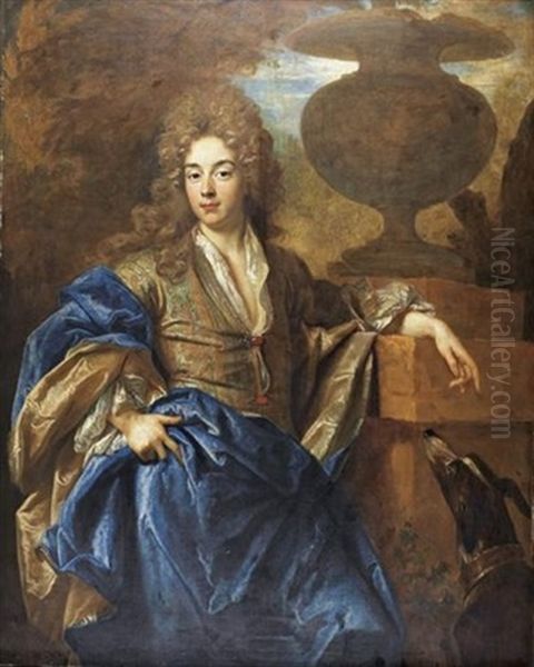 Portrait D'un Gentilhomme Oil Painting by Nicolas de Largilliere