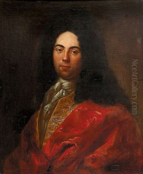 Portrat Eines Franzosischen Adligen Oil Painting by Nicolas de Largilliere