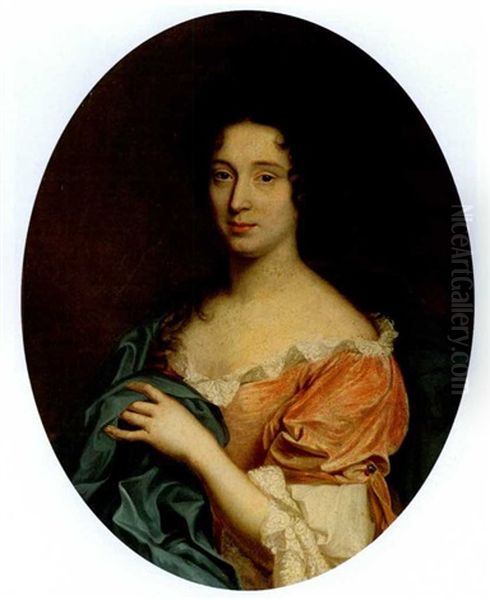 Portrait Of Francoise Bertaut De Motteville Oil Painting by Nicolas de Largilliere