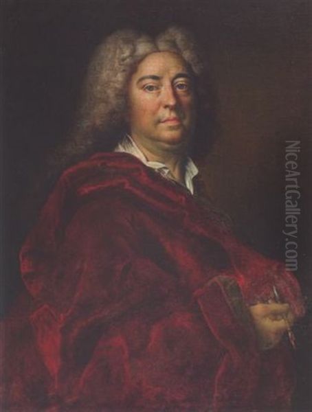 Selbstbildnis Eines Kunstlers (nicolas De Largilliere?) by Nicolas de Largilliere