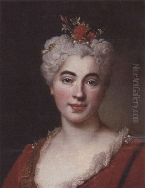 Portrait Of Elisabeth-marguerite, The Artist's Daughter Oil Painting by Nicolas de Largilliere