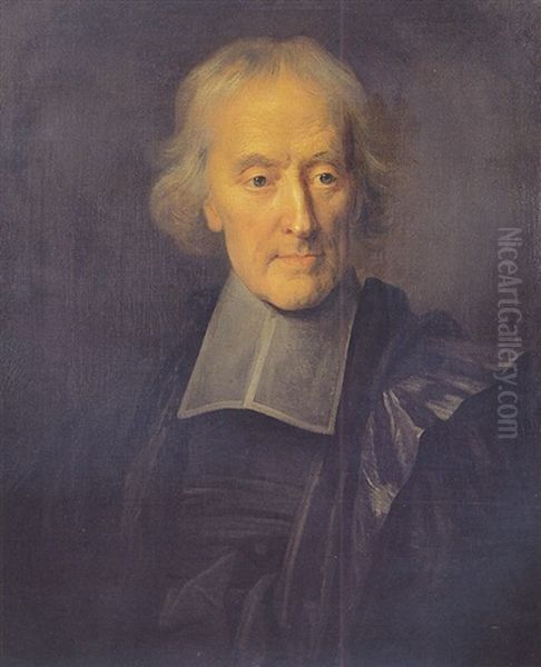 Portrait De Charles Gobinet Oil Painting by Nicolas de Largilliere