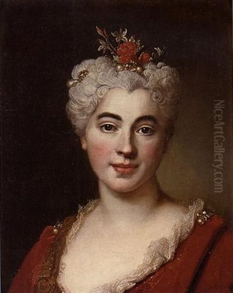 Portrait Of Elisabeth-marguerite, The Artist's Daughter Oil Painting by Nicolas de Largilliere