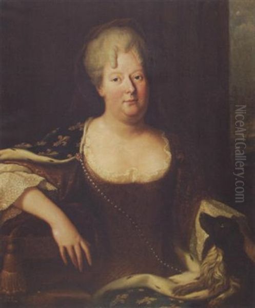 Bildnis Von Madame, Geborene Liselotte Von Der Pfalz Oil Painting by Nicolas de Largilliere