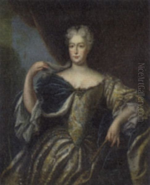 Portrait Of A Lady Oil Painting by Nicolas de Largilliere