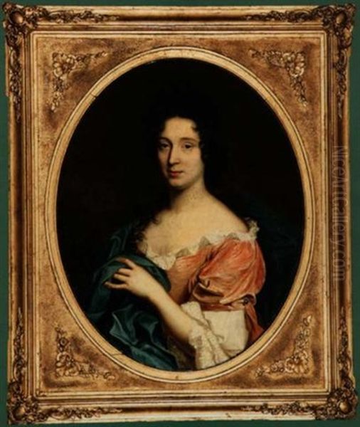 Portrait Of Francoise Bertaut De Motteville Oil Painting by Nicolas de Largilliere