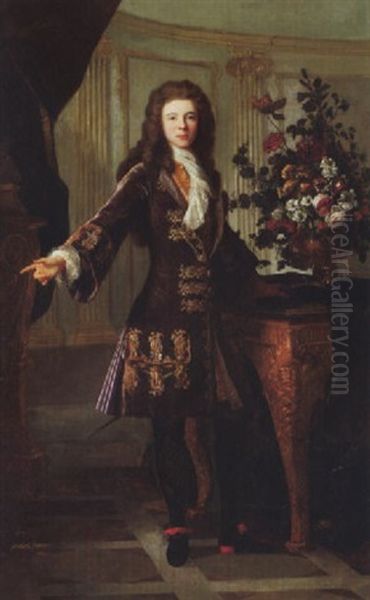 Portrat Eines Jungen Mannes Oil Painting by Nicolas de Largilliere