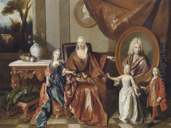 La Famille Bocquet Oil Painting by Nicolas de Largilliere